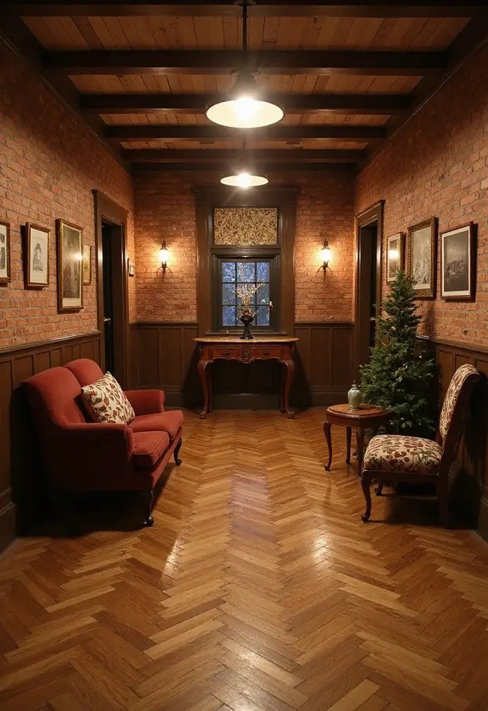 25 Basement Floor Ideas That Turn Dark Spaces Around 12 25 Basement Floor Ideas That Turn Dark Spaces Around - 12. Vintage Parquet Flooring