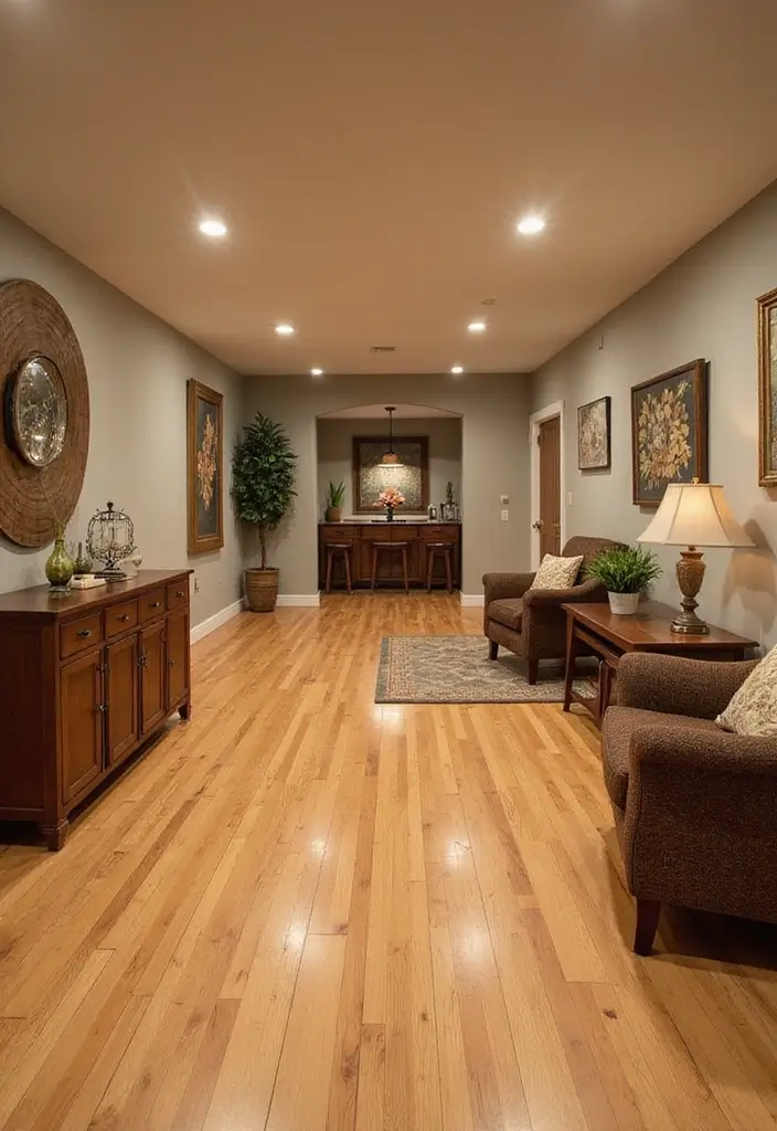 25 Basement Floor Ideas That Turn Dark Spaces Around 19 25 Basement Floor Ideas That Turn Dark Spaces Around - 19. Warm Bamboo Flooring