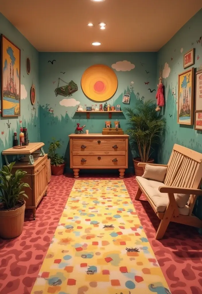 25 Basement Floor Ideas That Turn Dark Spaces Around 24 25 Basement Floor Ideas That Turn Dark Spaces Around - 24. Fun Thematic Designs