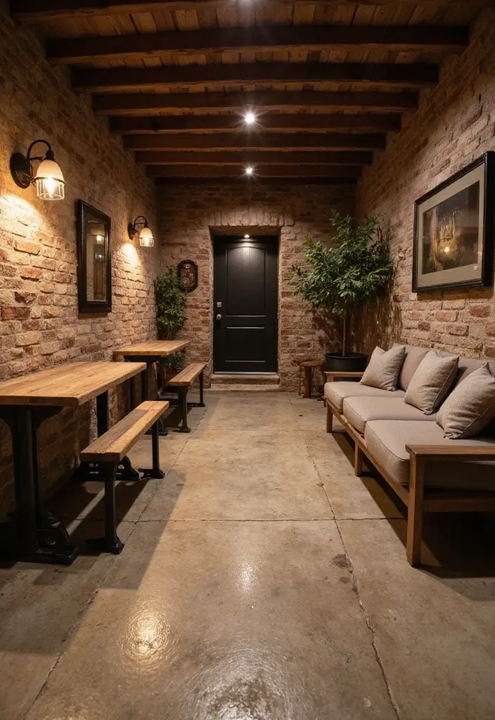 25 Basement Floor Ideas That Turn Dark Spaces Around 4 25 Basement Floor Ideas That Turn Dark Spaces Around - 4. Rustic Wood-Look Tiles