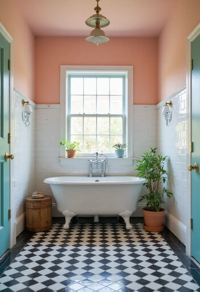 25 Bathrooms with Black & White Tile Floor That Feel Timeless 1 25 Bathrooms with Black & White Tile Floor That Feel Timeless - 1. Classic Checkerboard Delight