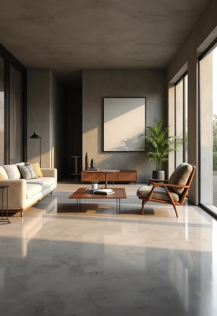 25 Concrete Floor Ideas That Are Industrial & Chic 1 25 Concrete Floor Ideas That Are Industrial & Chic - 1. Sleek Polished Concrete