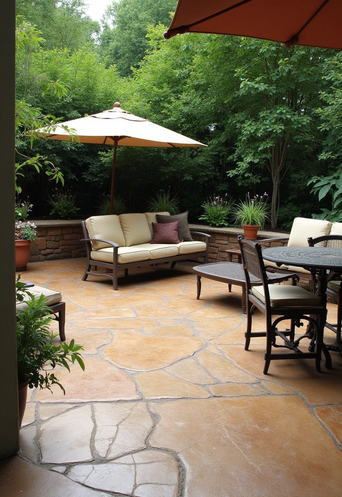 25 Concrete Floor Ideas That Are Industrial & Chic 12 25 Concrete Floor Ideas That Are Industrial & Chic - 12. Stamped Concrete Patterns