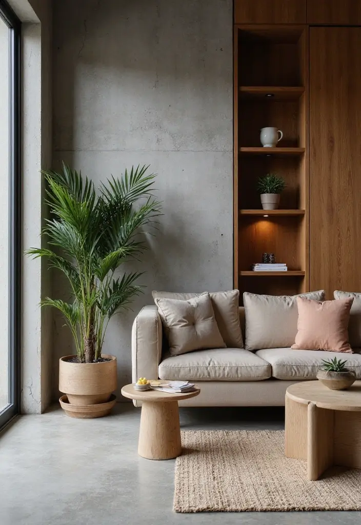 25 Concrete Floor Ideas That Are Industrial & Chic 14 25 Concrete Floor Ideas That Are Industrial & Chic - 14. Concrete and Wood Fusion