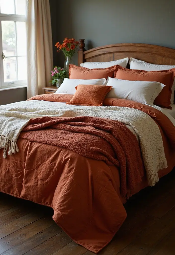 25 Dark Wooden Floor Bedroom Inspirations Full of Warmth 12 25 Dark Wooden Floor Bedroom Inspirations Full of Warmth - 12. Warm Bedding Choices