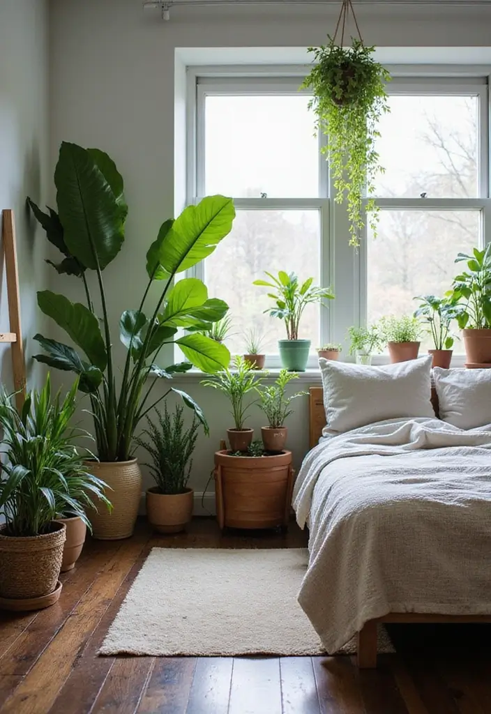 25 Dark Wooden Floor Bedroom Inspirations Full of Warmth 7 25 Dark Wooden Floor Bedroom Inspirations Full of Warmth - 7. Incorporating Nature
