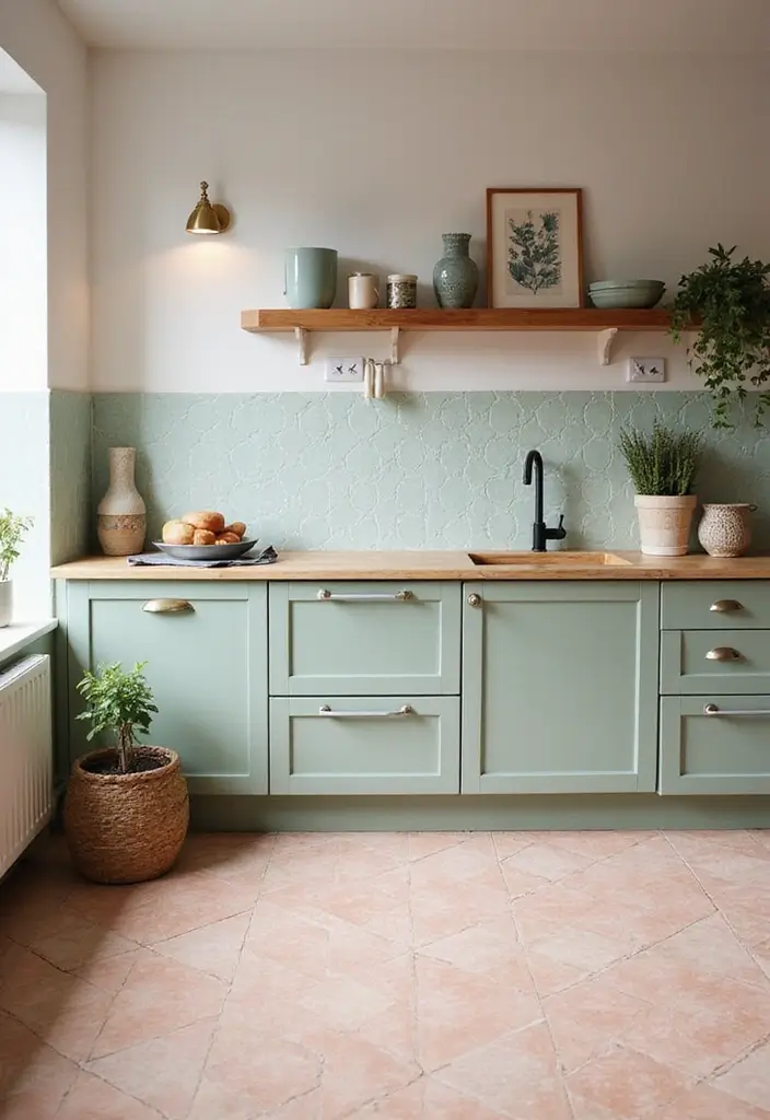 25 Kitchen Floor Tile Ideas That Elevate Cooking Spaces 11 25 Kitchen Floor Tile Ideas That Elevate Cooking Spaces - 11. Eco-Conscious Linoleum Tiles