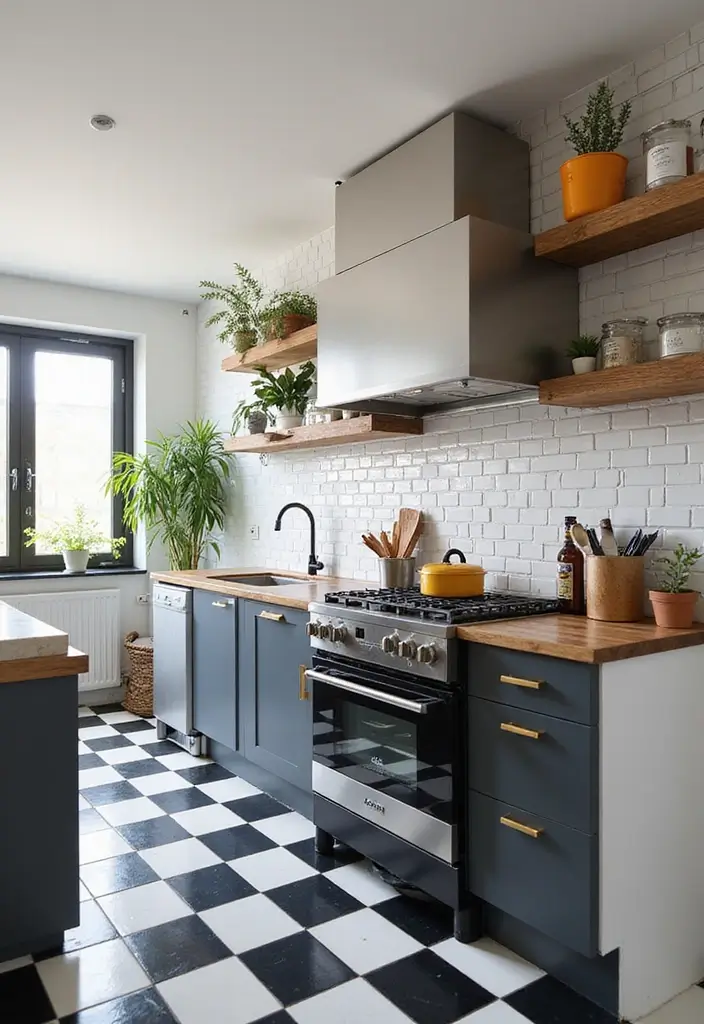 25 Kitchen Floor Tile Ideas That Elevate Cooking Spaces 18 25 Kitchen Floor Tile Ideas That Elevate Cooking Spaces - 18. Classic Checkerboard Tiles