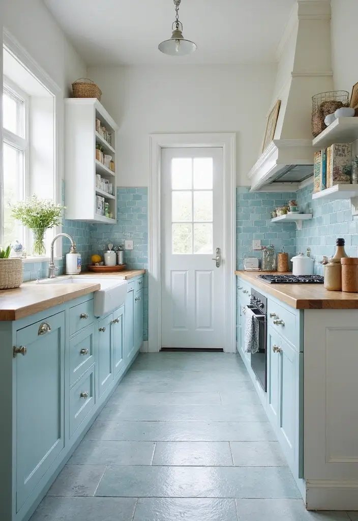 25 Kitchen Floor Tile Ideas That Elevate Cooking Spaces 19 25 Kitchen Floor Tile Ideas That Elevate Cooking Spaces - 19. Coastal Inspired Tiles