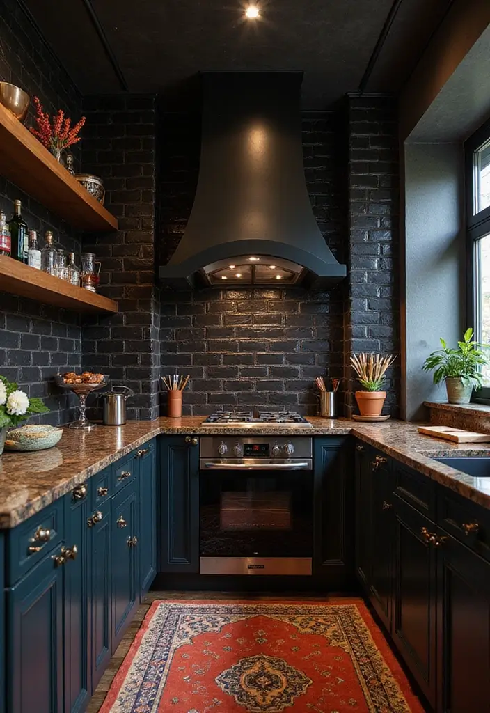 25 Kitchen Floor Tile Ideas That Elevate Cooking Spaces 23 25 Kitchen Floor Tile Ideas That Elevate Cooking Spaces - 23. Dark Tiles for Contrast
