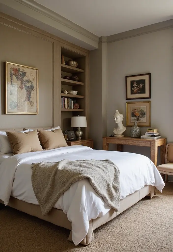 25 Master Suite Floor Plan Ideas That Feel Luxurious 14 25 Master Suite Floor Plan Ideas That Feel Luxurious - 14. Artistic Decor Elements