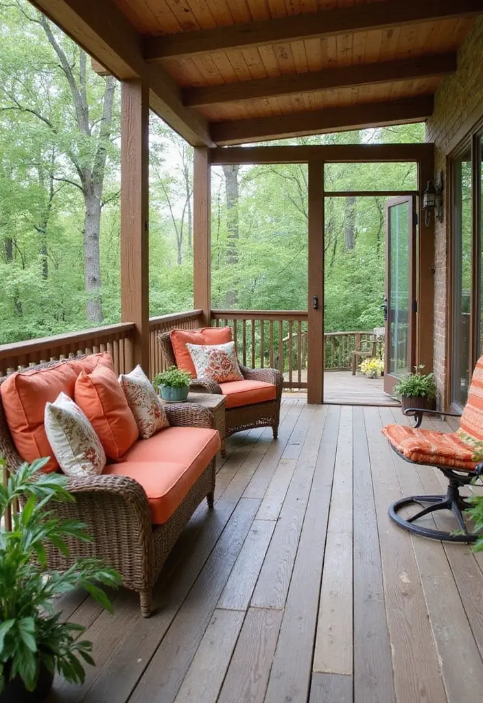 25 Porch Floor Ideas That Boost Outdoor Charm 1 25 Porch Floor Ideas That Boost Outdoor Charm - 1. Reclaimed Wood Planks