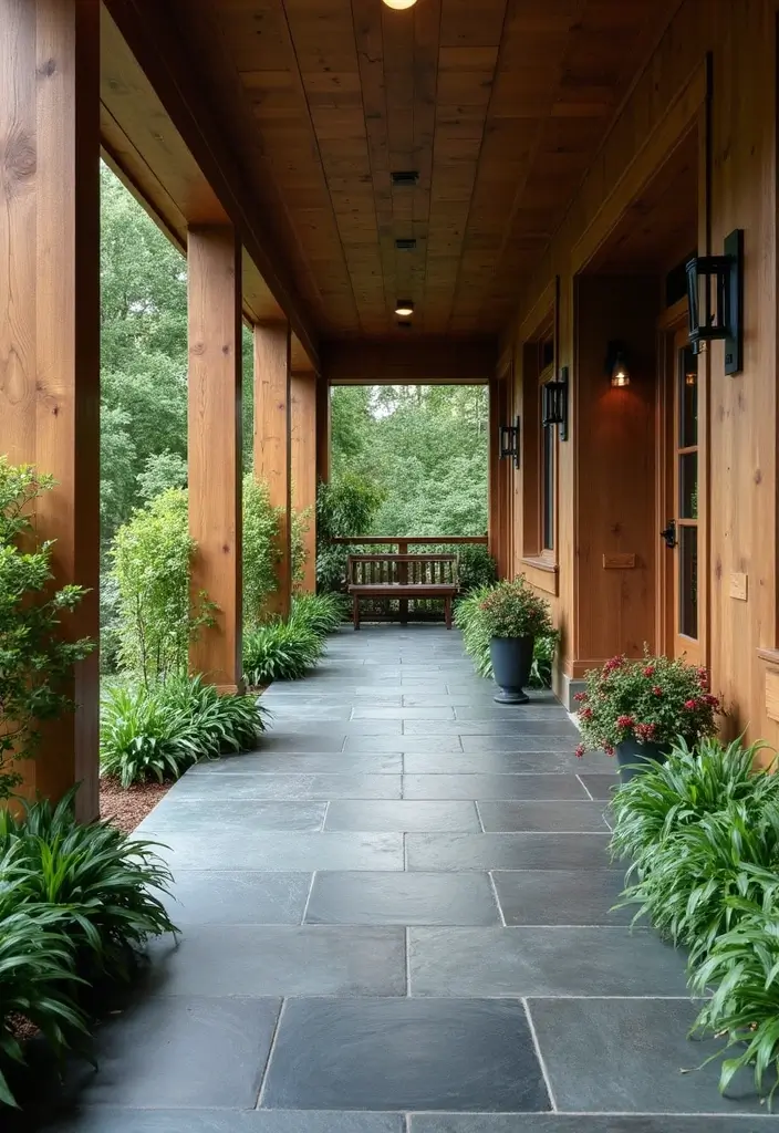 25 Porch Floor Ideas That Boost Outdoor Charm 18 25 Porch Floor Ideas That Boost Outdoor Charm - 18. Slate Tiles
