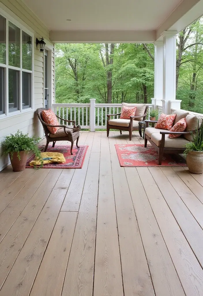 25 Porch Floor Ideas That Boost Outdoor Charm 20 25 Porch Floor Ideas That Boost Outdoor Charm - 20. Vinyl Plank Flooring