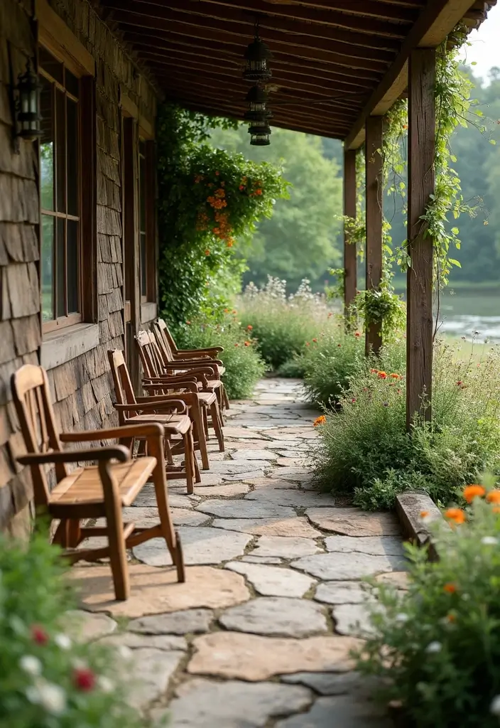 25 Porch Floor Ideas That Boost Outdoor Charm 22 25 Porch Floor Ideas That Boost Outdoor Charm - 22. Flagstone