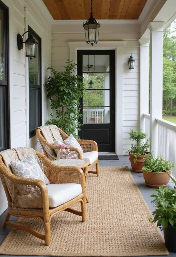25 Porch Floor Ideas That Boost Outdoor Charm 23 25 Porch Floor Ideas That Boost Outdoor Charm - 23. Woven Outdoor Flooring