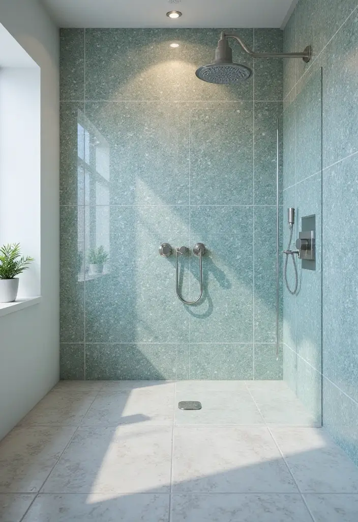 25 Tile Floor Ideas That Work in Any Room 16 25 Tile Floor Ideas That Work in Any Room - 16. Eco-Friendly Glass Tiles