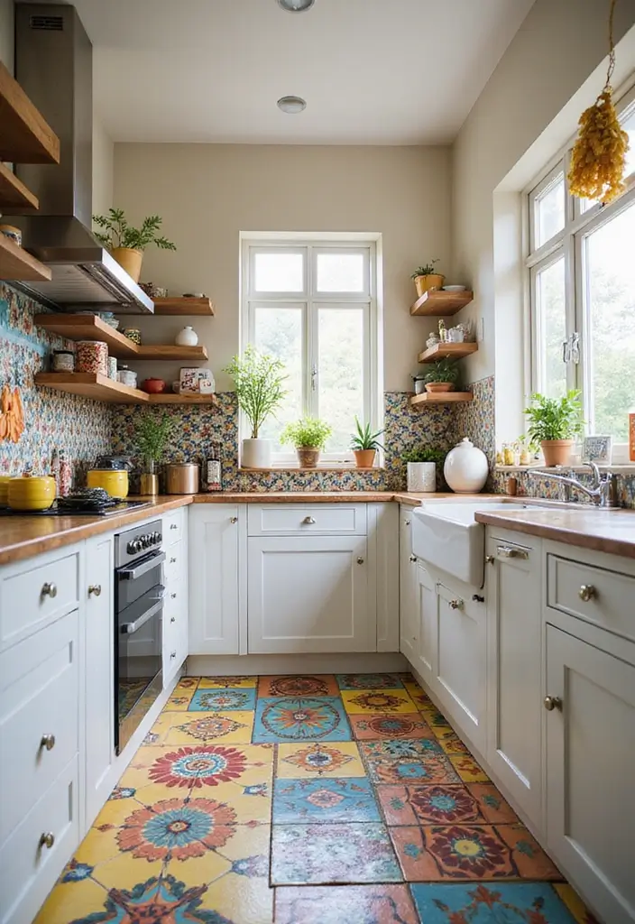 25 Tile Floor Ideas That Work in Any Room 22 25 Tile Floor Ideas That Work in Any Room - 22. Colorful Ceramic Tiles