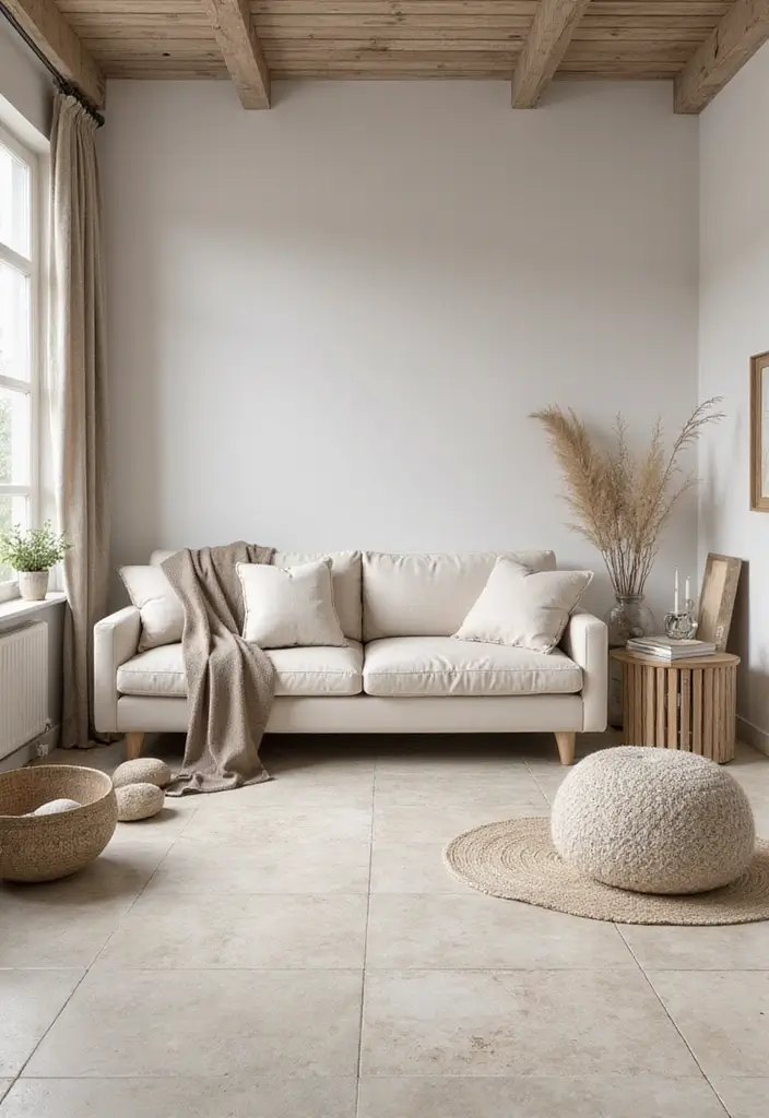 25 Tile Floor Ideas That Work in Any Room 23 25 Tile Floor Ideas That Work in Any Room - 23. Neutral Stone-Look Tiles