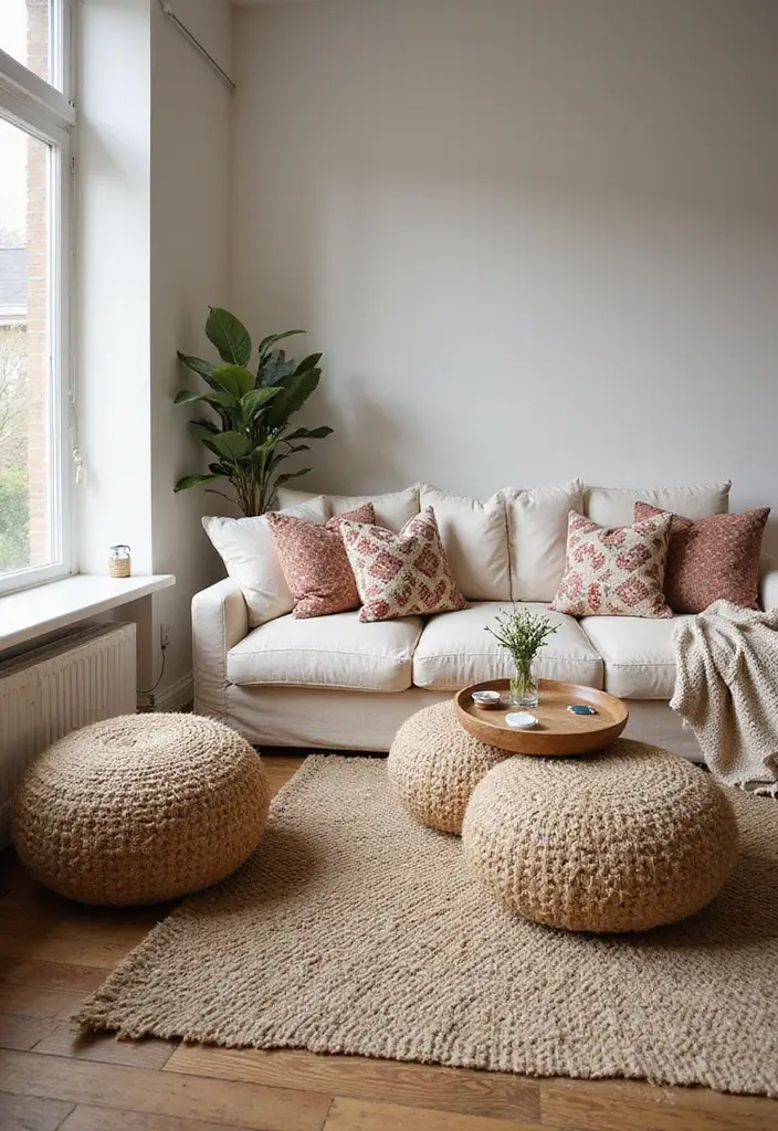 25 Wooden Floor Living Room Inspirations That Feel Inviting 11 25 Wooden Floor Living Room Inspirations That Feel Inviting - 11. Layering Textures and Patterns