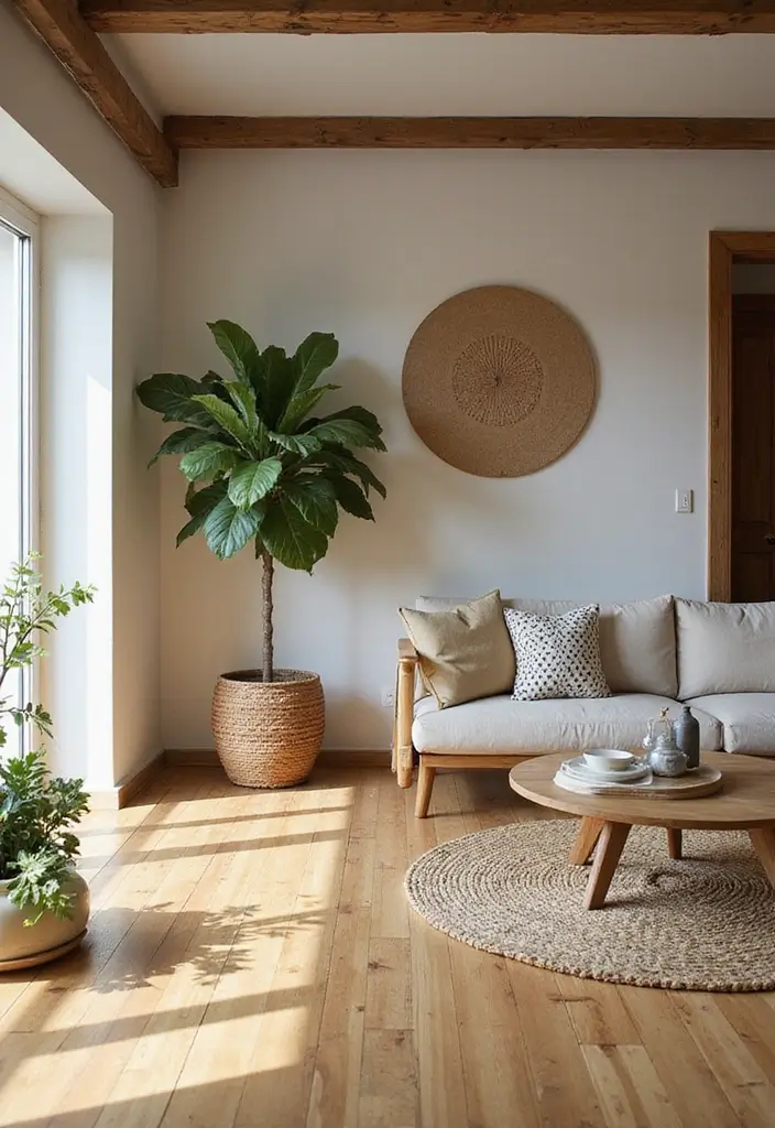 25 Wooden Floor Living Room Inspirations That Feel Inviting 19 25 Wooden Floor Living Room Inspirations That Feel Inviting - 19. Outdoor-Inspired Decor