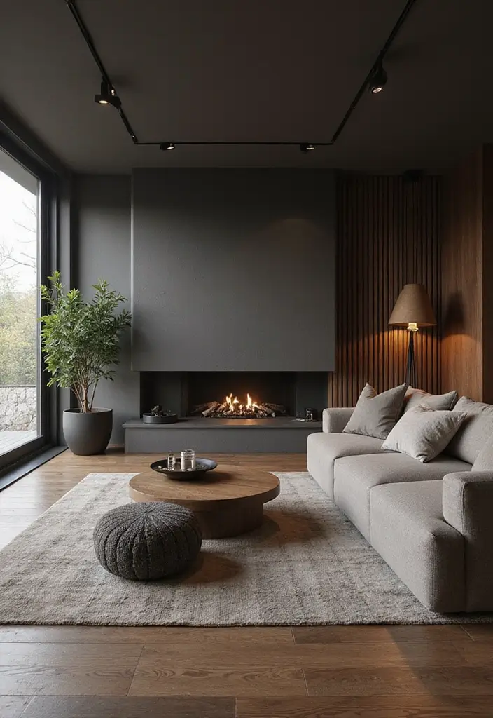 25 Wooden Floor Living Room Inspirations That Feel Inviting 5 25 Wooden Floor Living Room Inspirations That Feel Inviting - 5. Contemporary Elegance