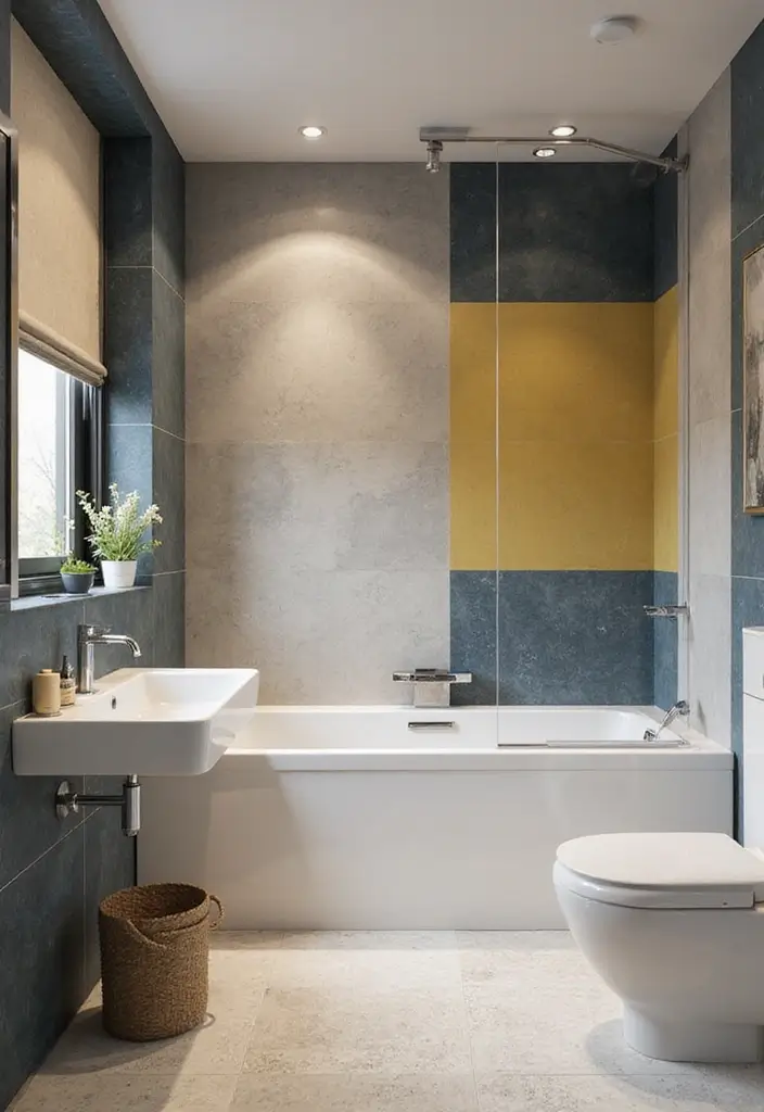 27 Bathroom Floor Tile Ideas That Feel Spa-Like 8 27 Bathroom Floor Tile Ideas That Feel Spa-Like - 8. Geometric Tiles for Contemporary Flair