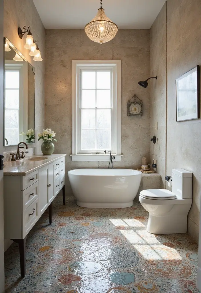 27 Epoxy Floor Designs That Shine With Modern Vibes 21 27 Epoxy Floor Designs That Shine With Modern Vibes - 21. Artistic Expression with Mosaics