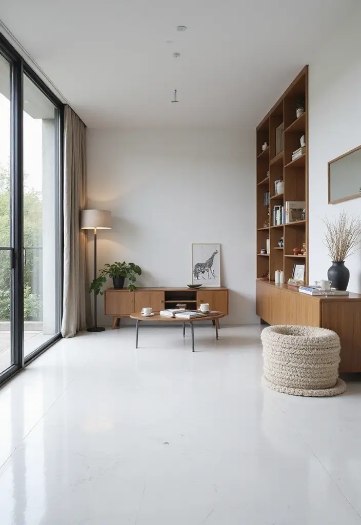 27 Epoxy Floor Designs That Shine With Modern Vibes 23 27 Epoxy Floor Designs That Shine With Modern Vibes - 23. Bright White Floors for Minimalist Designs