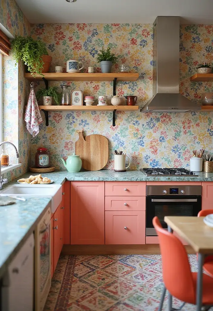 27 Kitchen Floor Tile Designs That Make Cooking Spaces Shine 10 27 Kitchen Floor Tile Designs That Make Cooking Spaces Shine - 10. Colorful Mosaic Tiles: Fun and Playful
