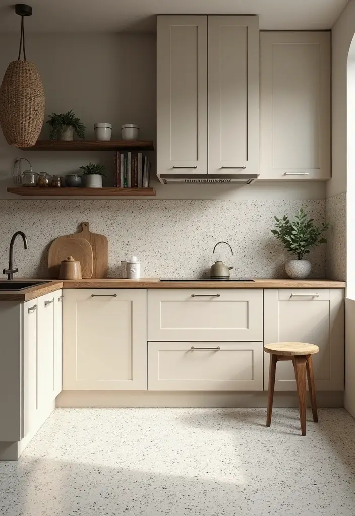 27 Kitchen Floor Tile Designs That Make Cooking Spaces Shine 20 27 Kitchen Floor Tile Designs That Make Cooking Spaces Shine - 20. Terrazzo Tiles: Trendy and Eco-Conscious