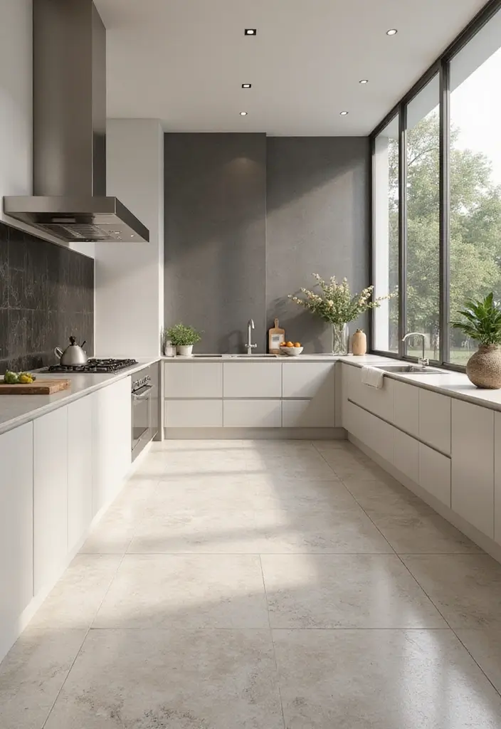 27 Kitchen Floor Tile Designs That Make Cooking Spaces Shine 5 27 Kitchen Floor Tile Designs That Make Cooking Spaces Shine - 5. Eco-Friendly Porcelain Tiles: Durable and Chic
