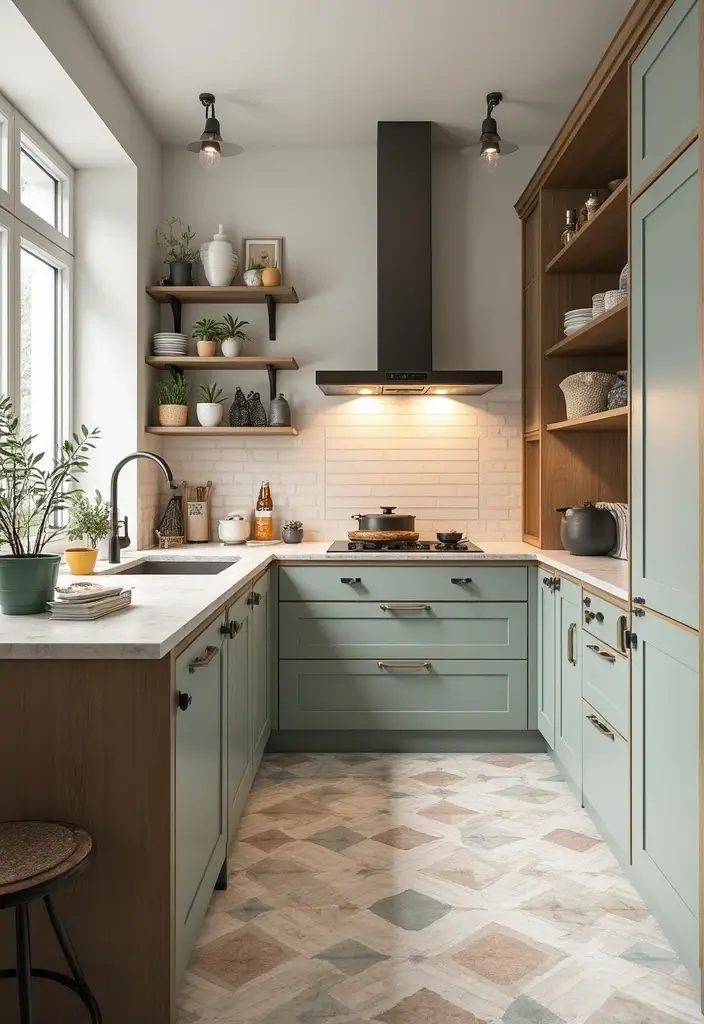 27 Kitchen Floor Tile Designs That Make Cooking Spaces Shine 9 27 Kitchen Floor Tile Designs That Make Cooking Spaces Shine - 9. Eco-Friendly Vinyl Tiles: Budget-Friendly Options