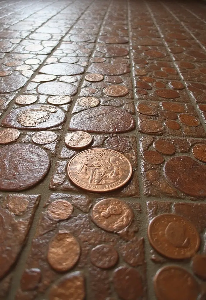 27 Penny Floor Inspirations That Look Unique & Creative 1 27 Penny Floor Inspirations That Look Unique & Creative - 1. Classic Penny Tile Patterns