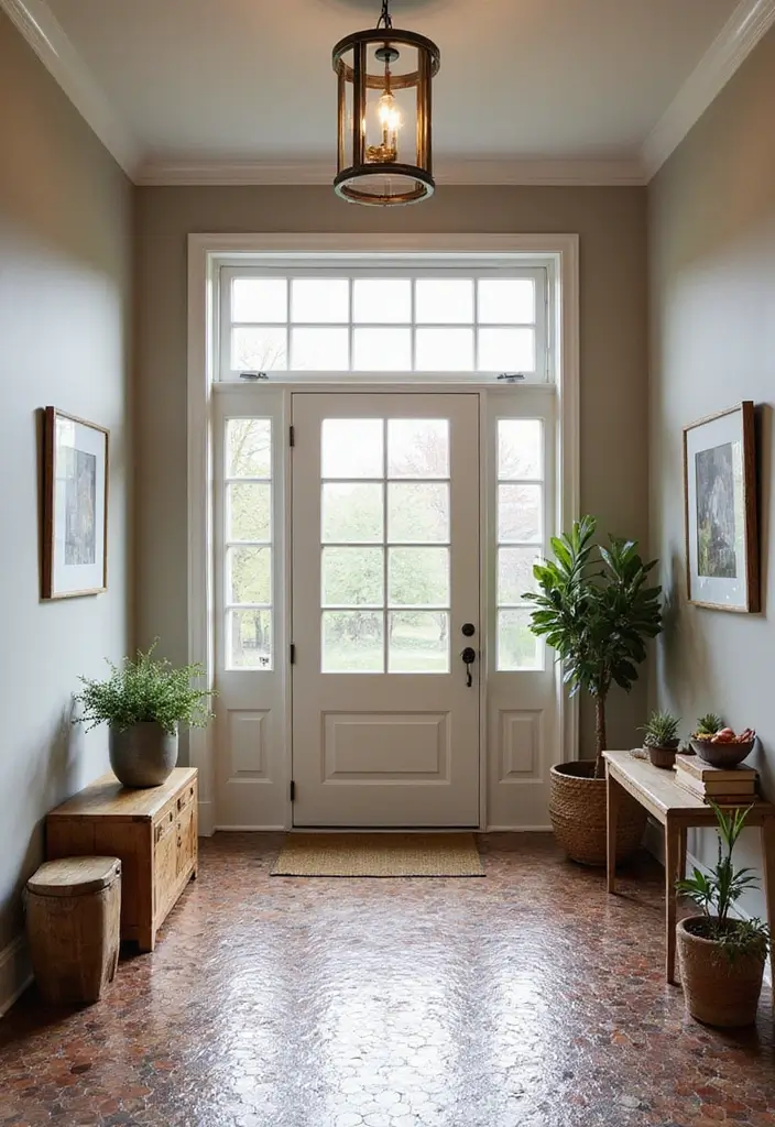 27 Penny Floor Inspirations That Look Unique & Creative 24 27 Penny Floor Inspirations That Look Unique & Creative - 24. Penny Floor in Entryways