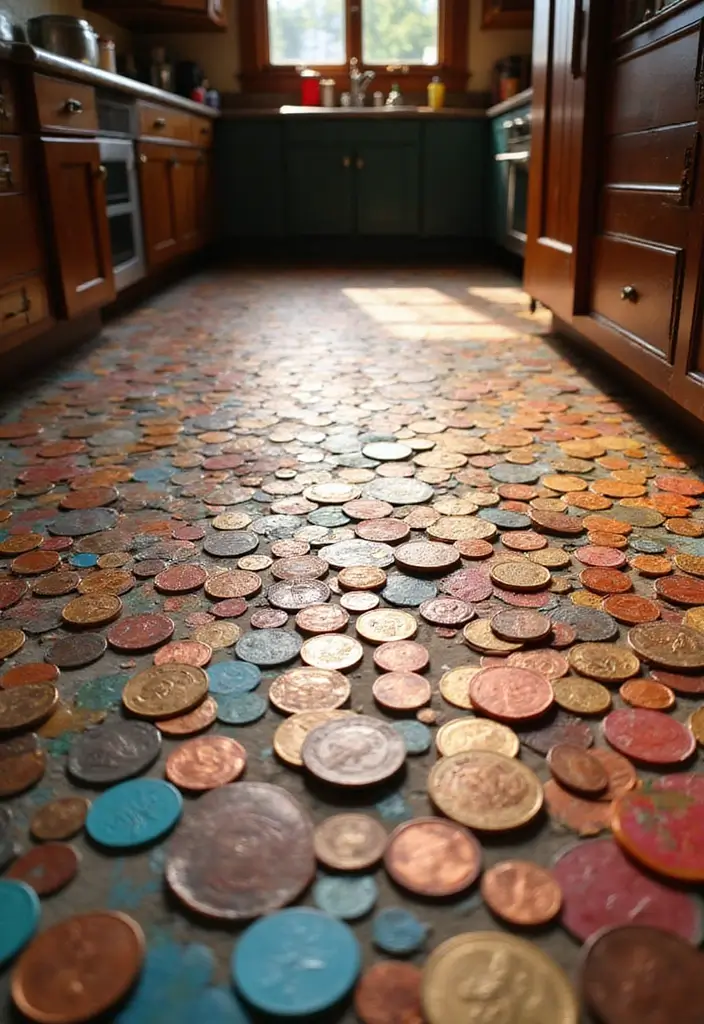 27 Penny Floor Inspirations That Look Unique & Creative 4 27 Penny Floor Inspirations That Look Unique & Creative - 4. Creative Color Combinations
