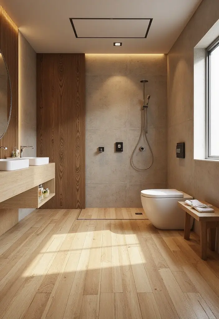 27 Shower Floor Tile Ideas That Add Spa-Like Luxury 1 27 Shower Floor Tile Ideas That Add Spa-Like Luxury - 1. Bamboo Tile
