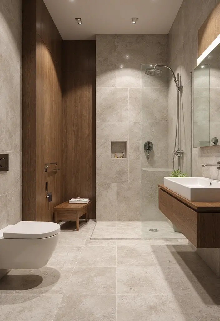27 Shower Floor Tile Ideas That Add Spa-Like Luxury 19 27 Shower Floor Tile Ideas That Add Spa-Like Luxury - 19. Eco-Friendly Stone Resin Tiles
