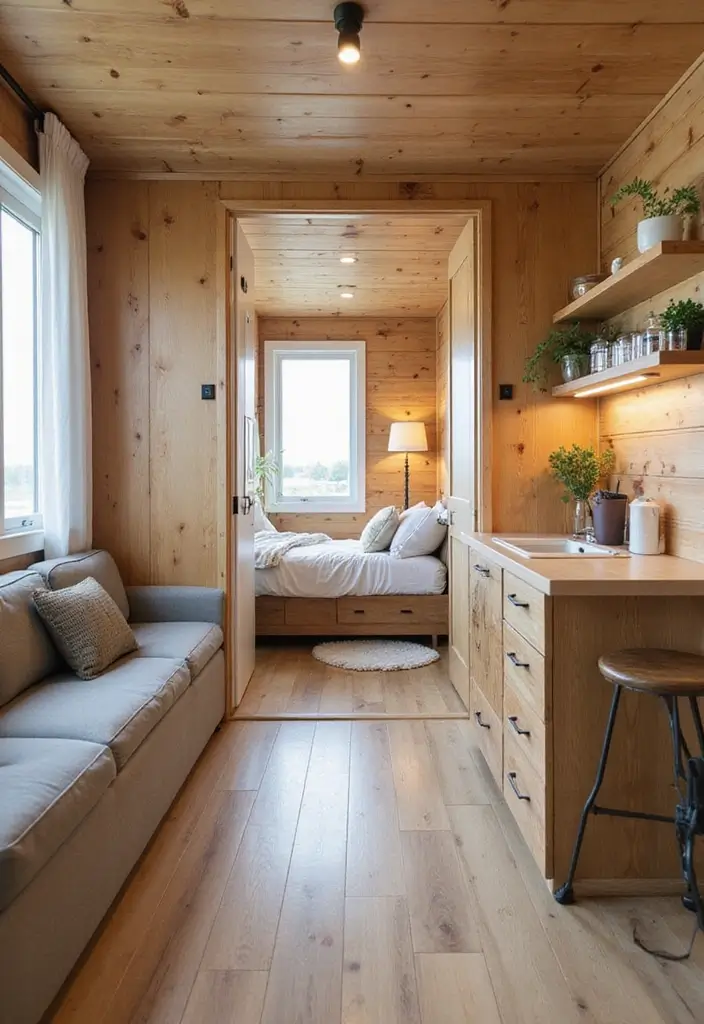 27 Tiny House Floor Plans That Make Every Inch Count 15 27 Tiny House Floor Plans That Make Every Inch Count - 15. The Convertible Home