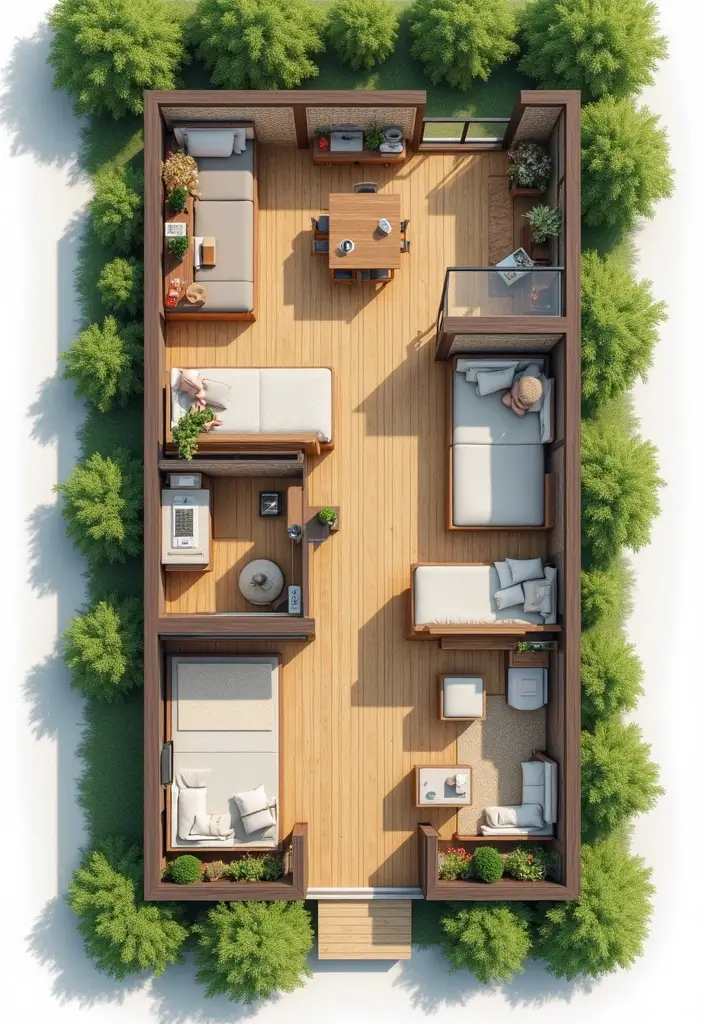 27 Tiny House Floor Plans That Make Every Inch Count 26 27 Tiny House Floor Plans That Make Every Inch Count - 26. The Community-Friendly Tiny Home