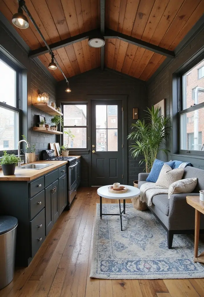 27 Tiny House Floor Plans That Make Every Inch Count 9 27 Tiny House Floor Plans That Make Every Inch Count - 9. The Urban Chic Tiny House