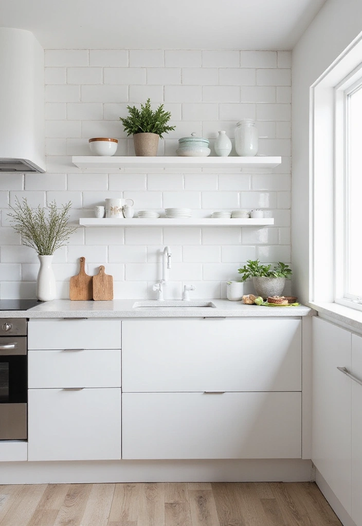 27 White Floor Kitchen Ideas That Look Bright & Clean 1 27 White Floor Kitchen Ideas That Look Bright & Clean - 1. Classic Subway Tiles