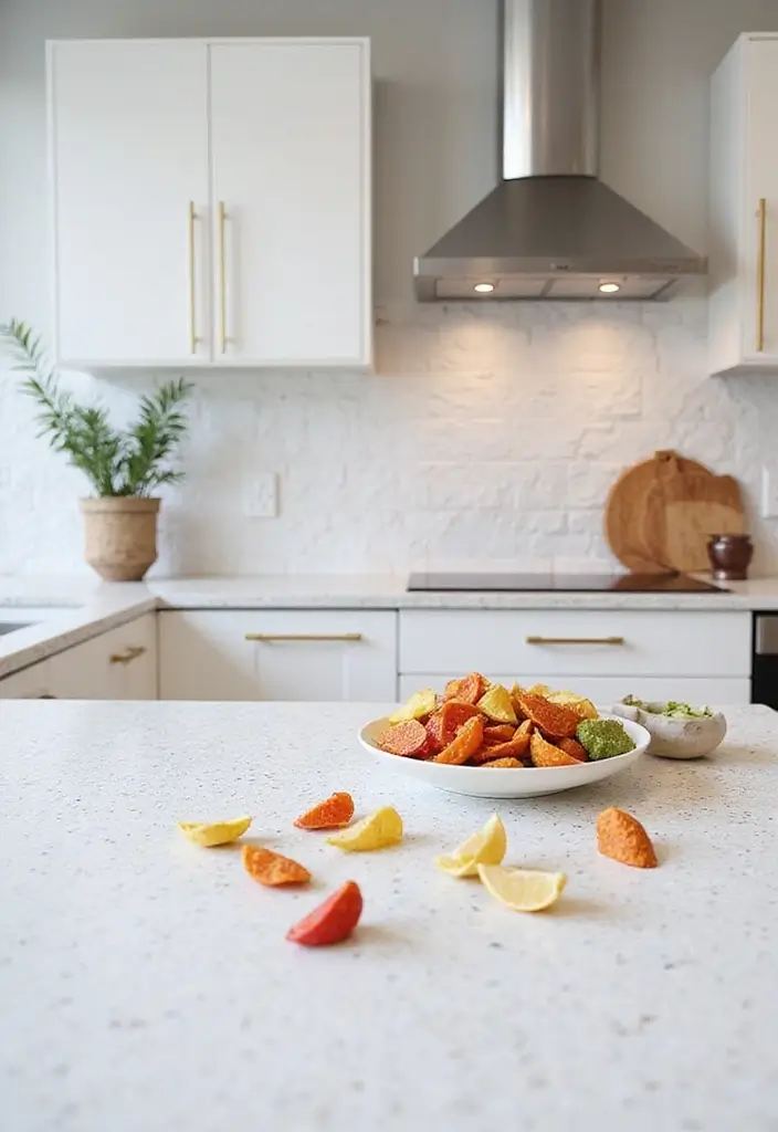27 White Floor Kitchen Ideas That Look Bright & Clean 10 27 White Floor Kitchen Ideas That Look Bright & Clean - 10. White Terrazzo Tiles