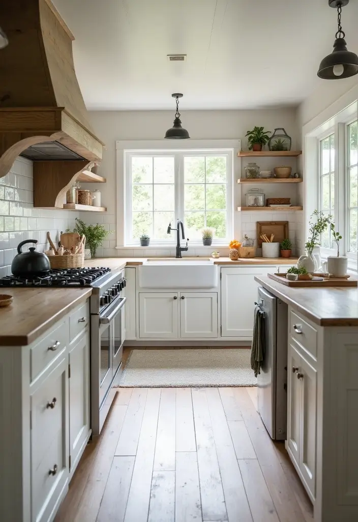 27 White Floor Kitchen Ideas That Look Bright & Clean 20 27 White Floor Kitchen Ideas That Look Bright & Clean - 20. White Shiplap Flooring