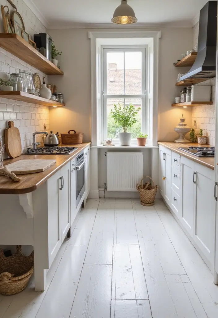 27 White Floor Kitchen Ideas That Look Bright & Clean 22 27 White Floor Kitchen Ideas That Look Bright & Clean - 22. White Floorboards