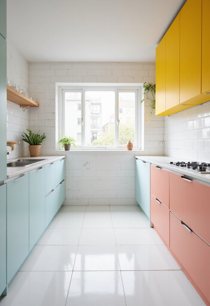 27 White Floor Kitchen Ideas That Look Bright & Clean 3 27 White Floor Kitchen Ideas That Look Bright & Clean - 3. Glossy White Ceramic Tiles
