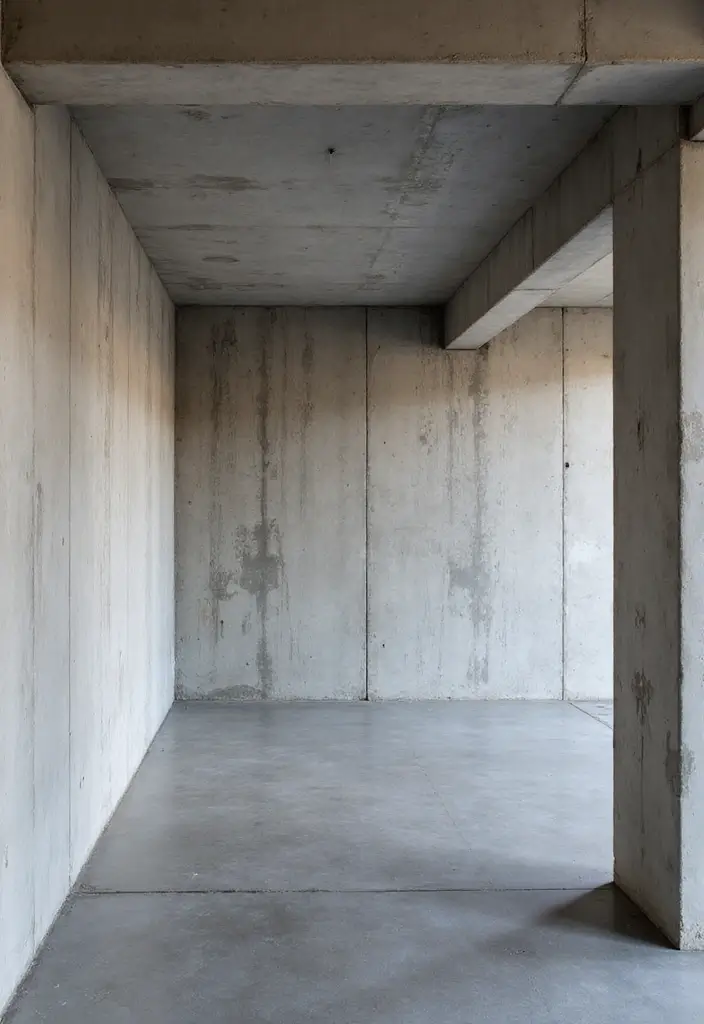 28 Concrete Basement Floor Ideas That Solve Design Woes 15 28 Concrete Basement Floor Ideas That Solve Design Woes - 15. Vertical Concrete Samples