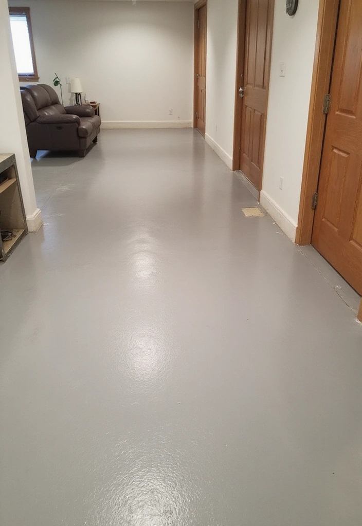 28 Concrete Basement Floor Ideas That Solve Design Woes 17 28 Concrete Basement Floor Ideas That Solve Design Woes - 17. Concrete Resurfacing for a Fresh Look