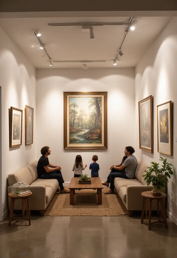 28 Finished Basement Floor Plans That Families Adore 20 28 Finished Basement Floor Plans That Families Adore - 20. Unique Art Gallery