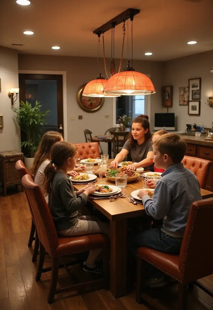 28 Finished Basement Floor Plans That Families Adore 22 28 Finished Basement Floor Plans That Families Adore - 22. Welcoming Family Dining Area